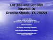 388, 389 rosehill, granite shoals, tx, granite shoals,  TX 78654